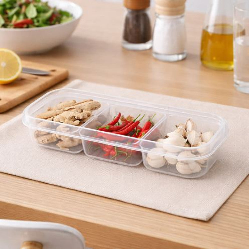 3 Compartment Storage Box with Seal Lid
