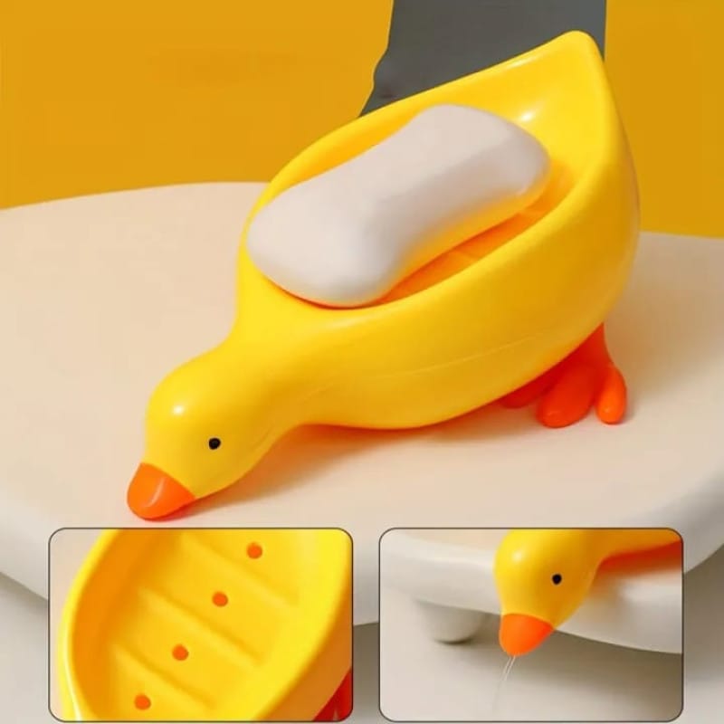 Duck-Shaped Soap Holder – Self-Draining Bathroom Soap Dish