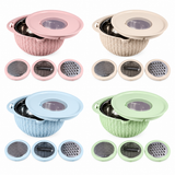 4-in-1 Rotatable Colander with Lid & Grater – Mixing Bowl Strainer Set