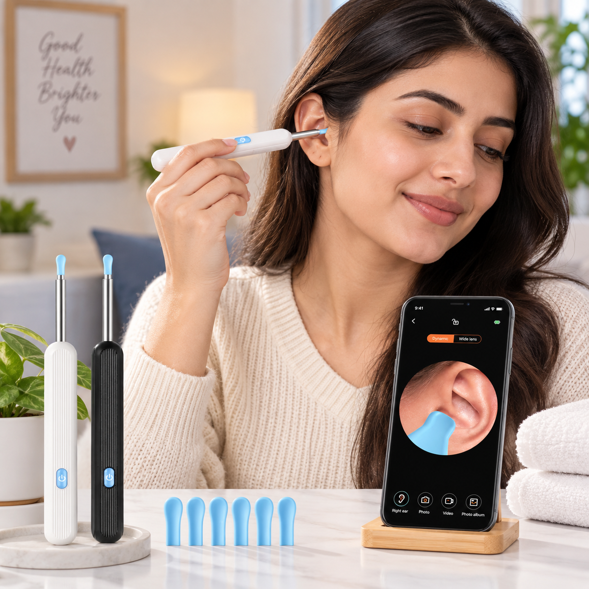 Smart Ear Wax Removal Tool with Camera & LED Light – Wireless Ear Cleaning Kit