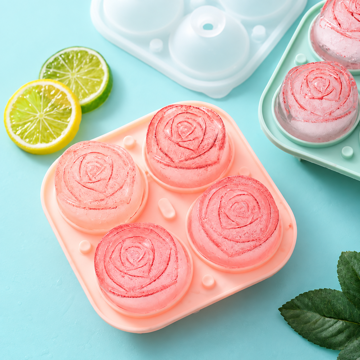 Silicone Rose Ice Mold – Flower Shape Ice Cube Tray