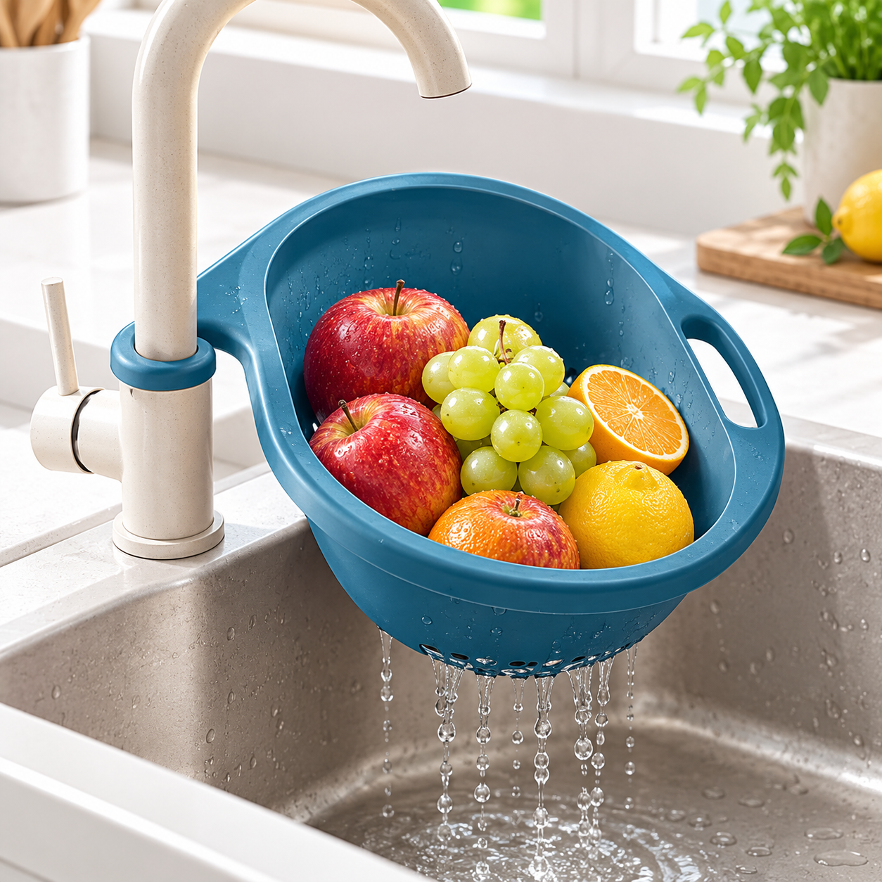 Large Multipurpose Sink Drainage Hanging Basket – Kitchen Sink Organizer