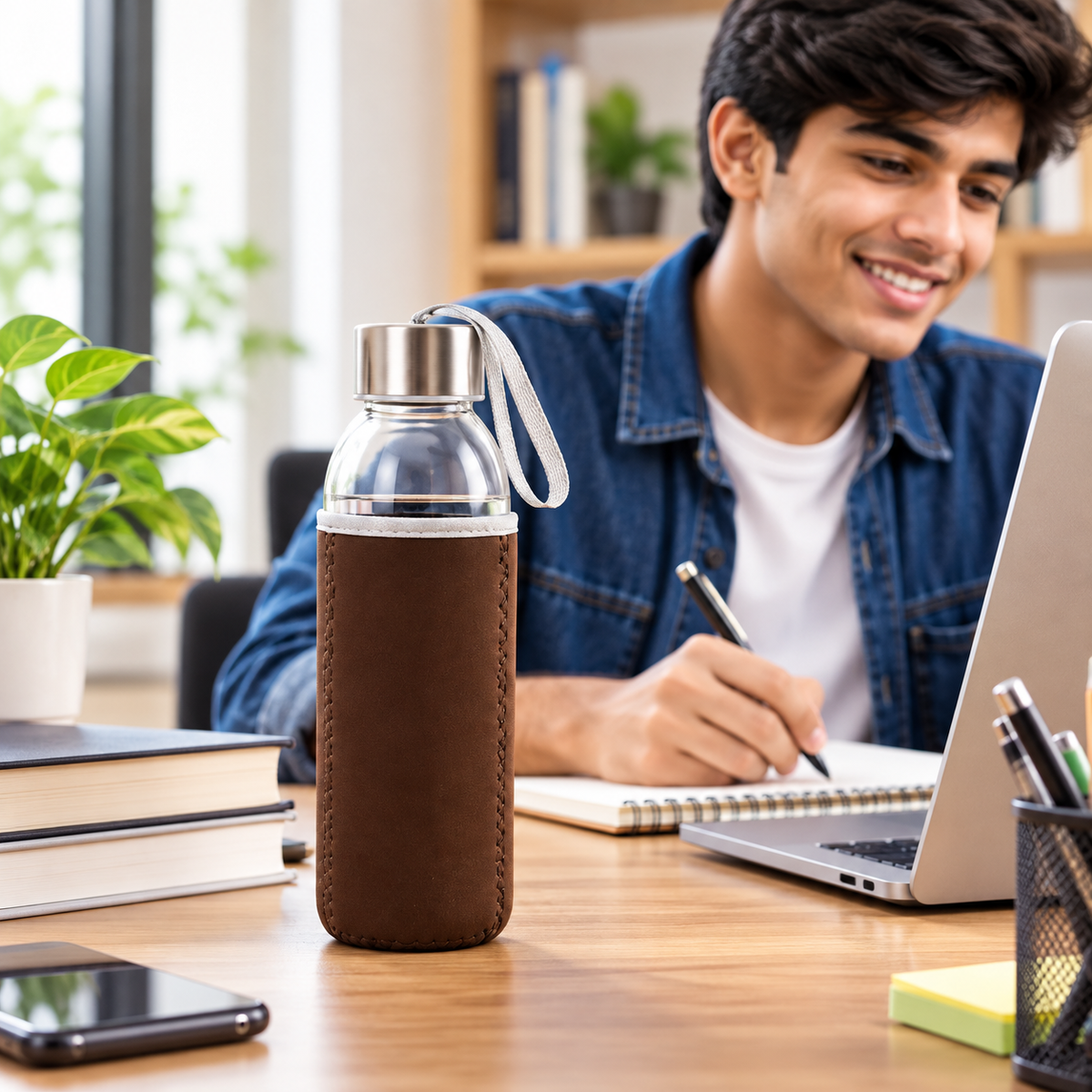500ml Glass Bottle with Cover for Everyday Use