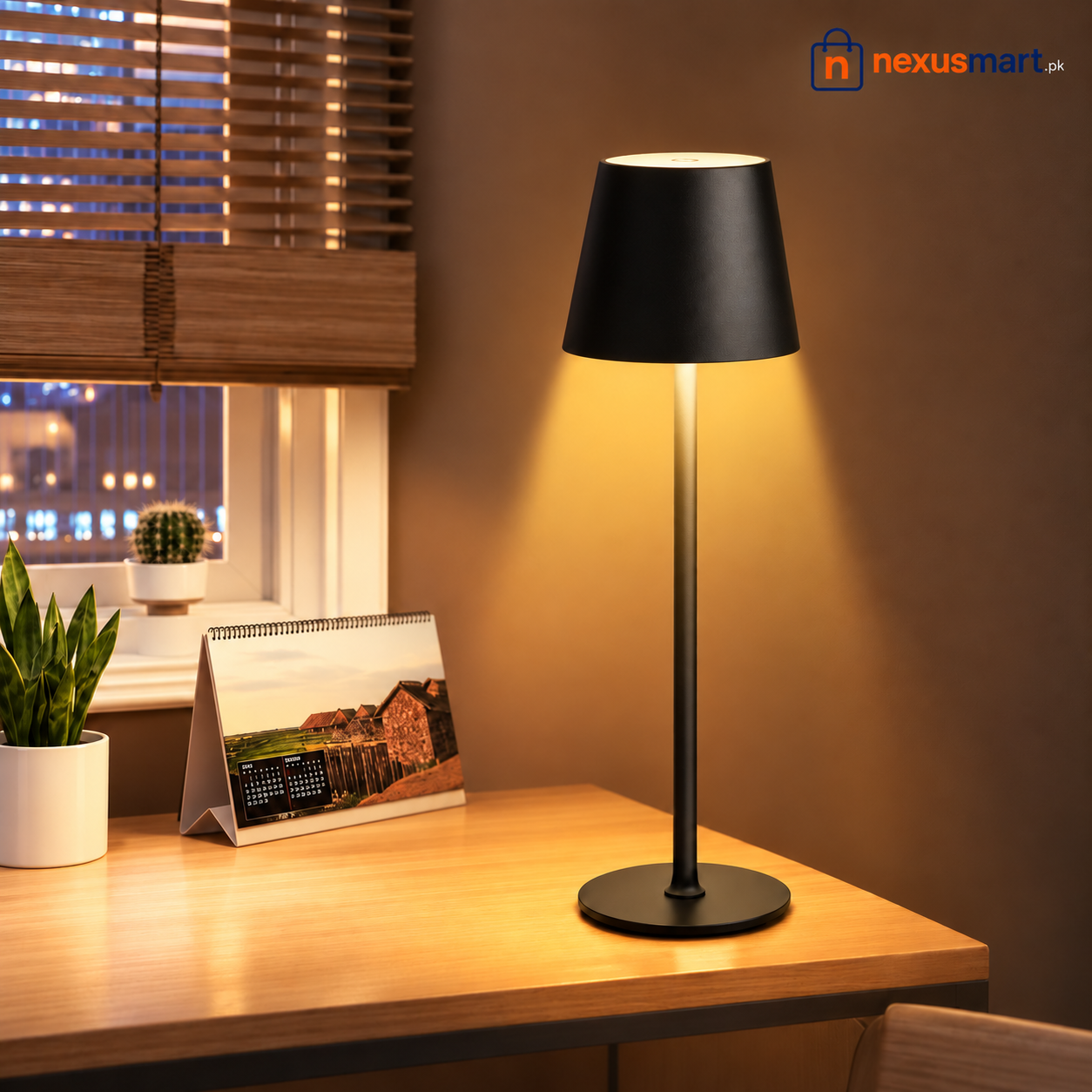 Luxury Metal Rechargeable Tap Lamp – Portable Touch Table Light