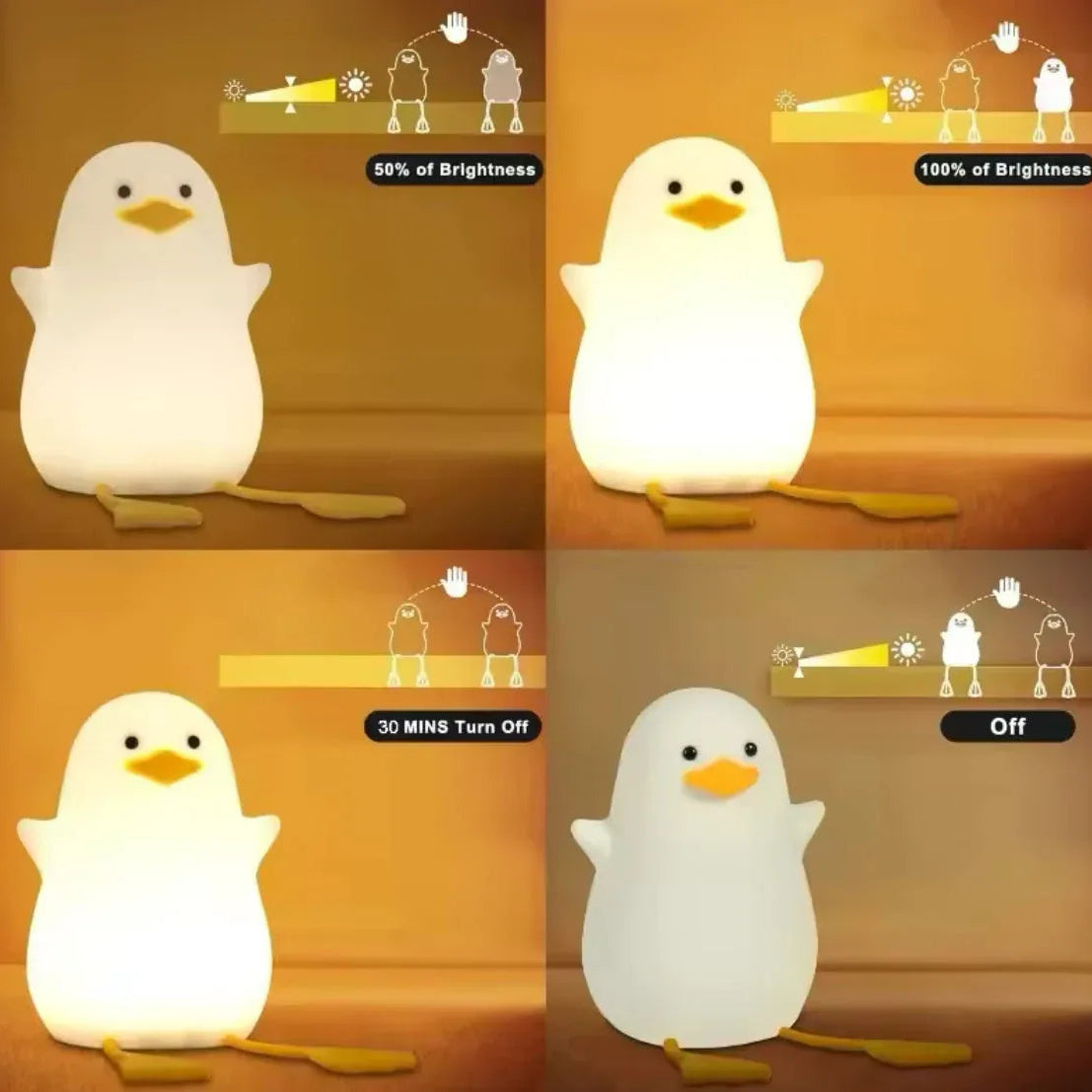 Cute Duck Night Lamp - Adorable Soft Glow Light