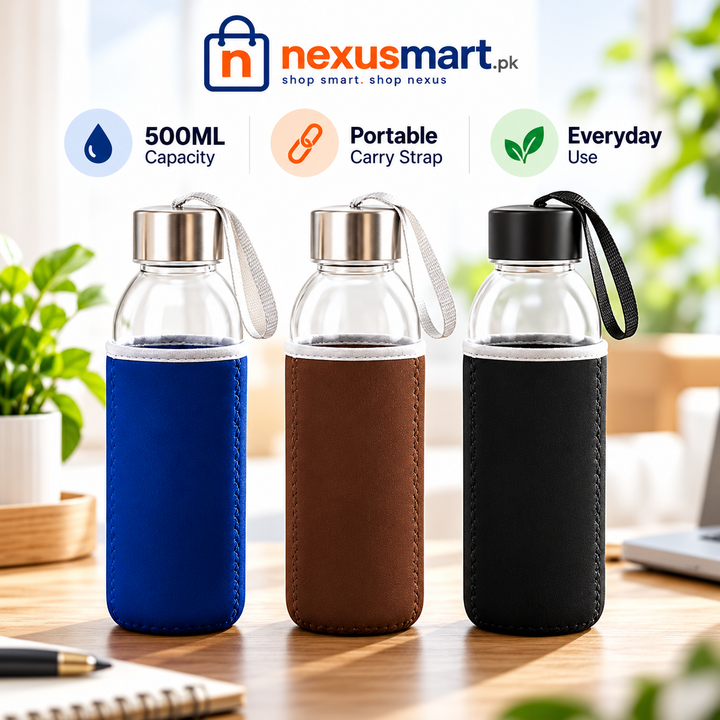 500ml Glass Bottle with Cover for Everyday Use