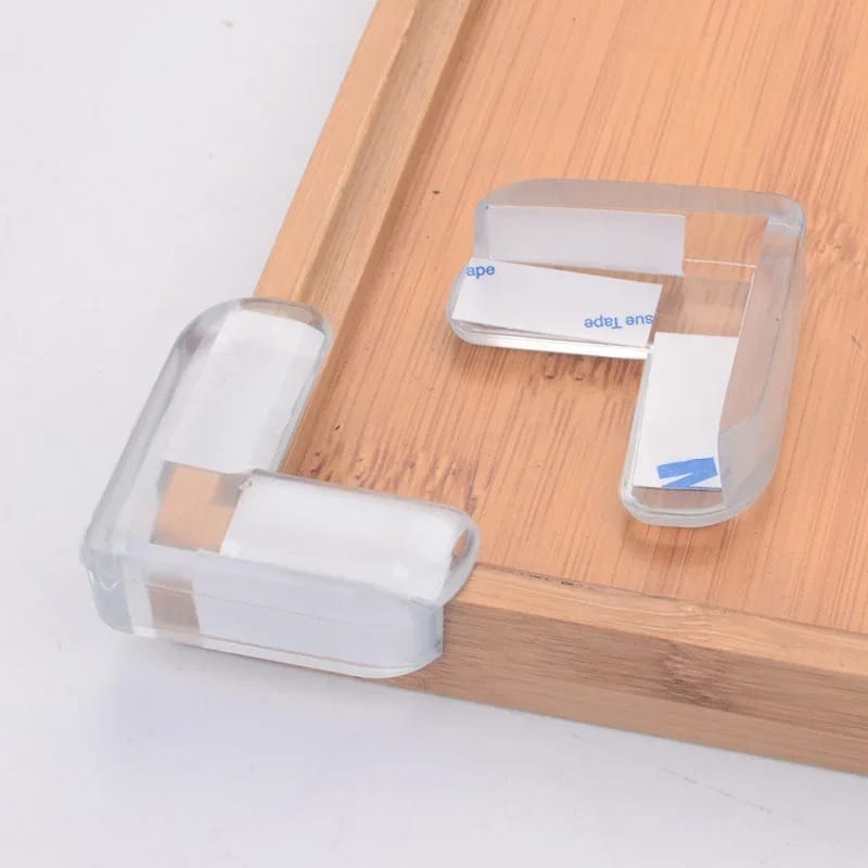 Pack of 4 Transparent Furniture Corner Protectors – Table & Bed Edge Guards