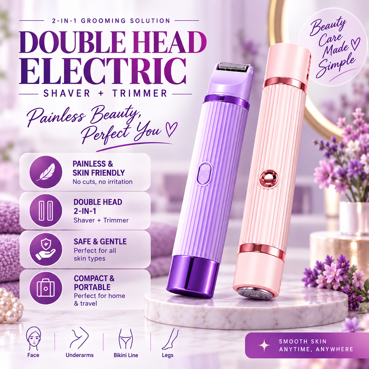 2-in-1 Double-Sided Rechargeable Hair Trimmer HX116