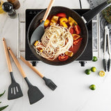 12 Pcs Silicone Utensil Set With Wooden Handle view 3 - Nexusmart Pakistan