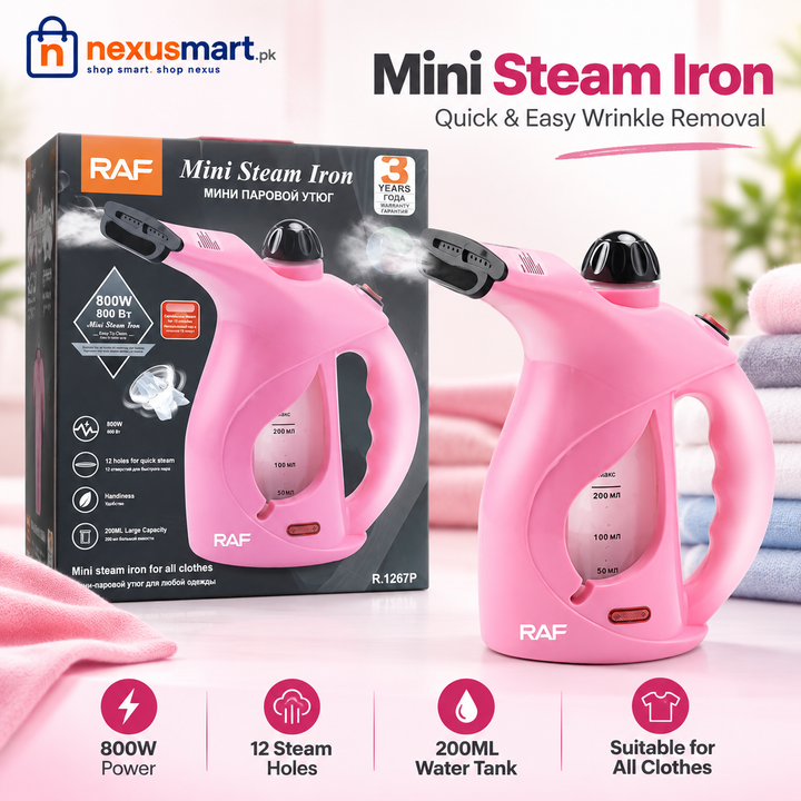 800W Electric Garment Steamer with Removable Brush