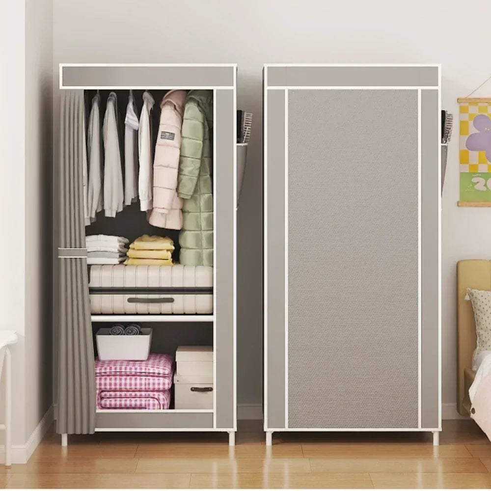 Dustproof Fabric Wardrobe with Shelves