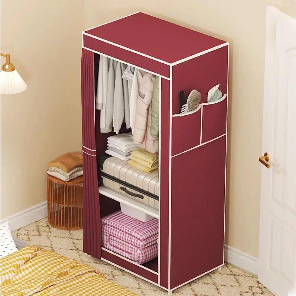 Dustproof Fabric Wardrobe with Shelves