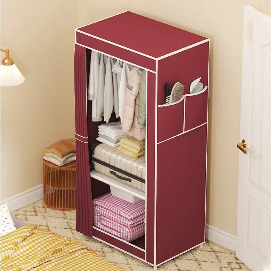 Dustproof Fabric Wardrobe with Shelves