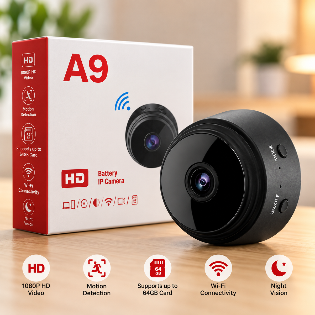 A9 Mini Rechargeable Wireless Camera – Compact Security Camera