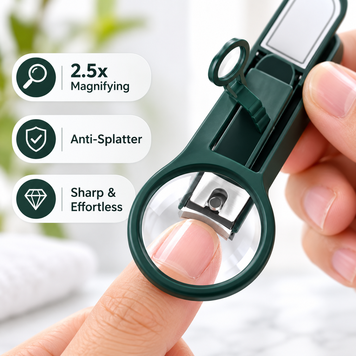 Magnifying Nail Cutter – Easy-View Precision Nail Clipper