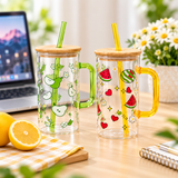 Fruit Design Cute Glass Sipper for Everyday Drinks
