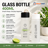 400ml Glass Water Bottle – Compact Reusable Drinking Bottle