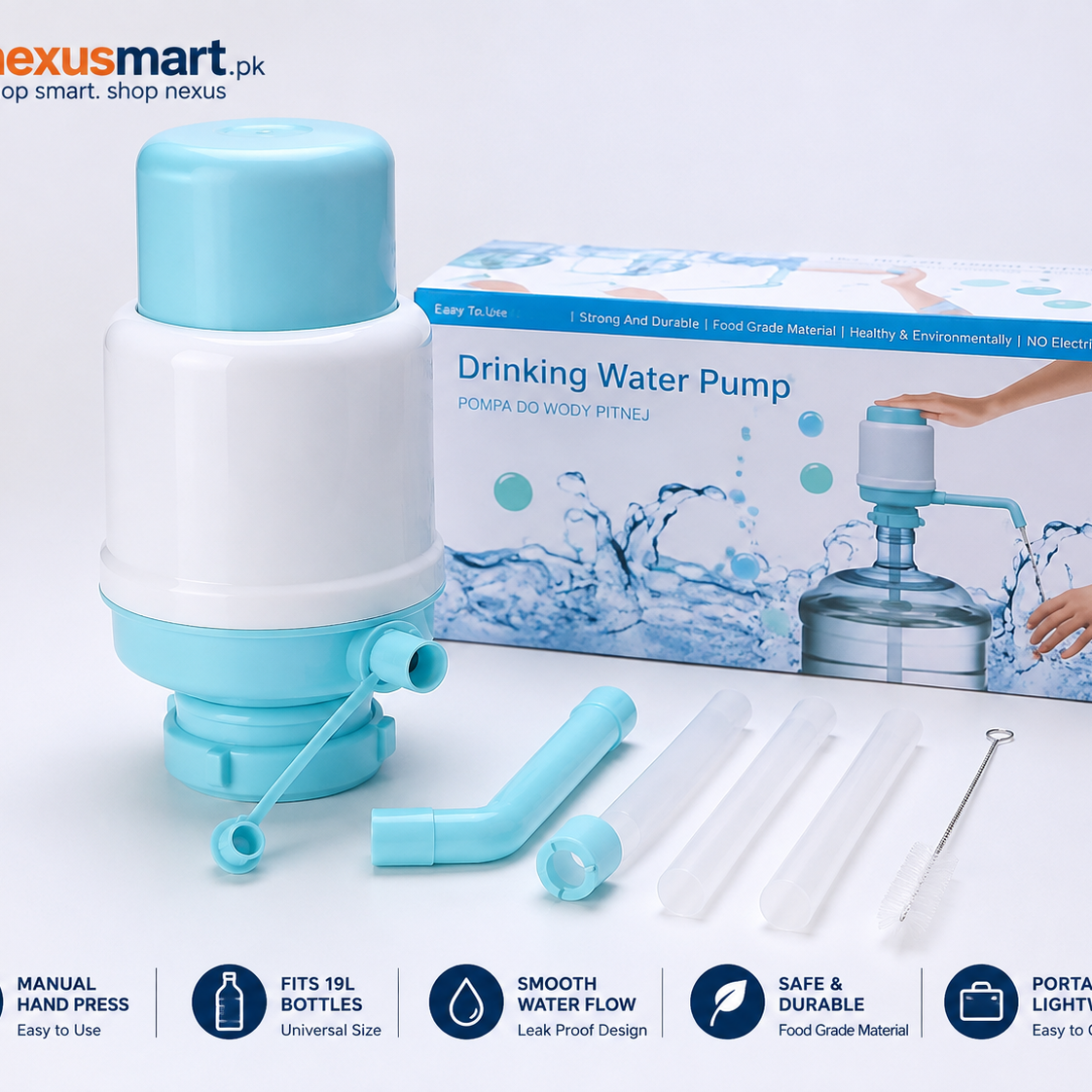 Manual Hand Press Water Dispenser Pump for 19L Bottle