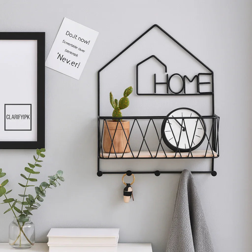 Creative Wall-Mounted Shelf – Stylish Home Organizer