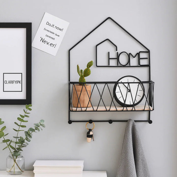 Creative Wall-Mounted Shelf – Stylish Home Organizer