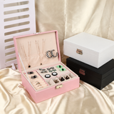 Ragzin Jewellery Box with Multi-Compartment Storage – Necklace, Ring & Earring Organizer