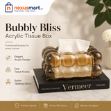 Bubbly Bliss Acrylic Tissue Box – Decorative Transparent Tissue Holder