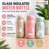 320ml Glass Insulated Water Bottle – Compact Reusable Drinking Bottle