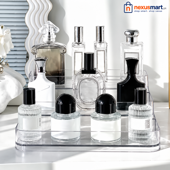 Acrylic Perfume Organizer – Clear Vanity & Fragrance Storage Stand