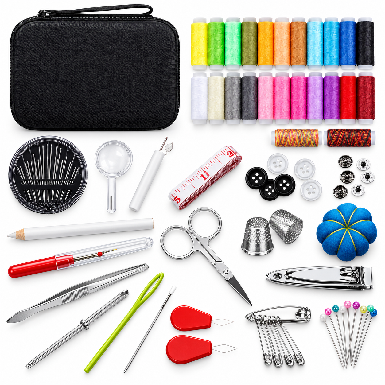 98-Piece Sewing Kit – Portable Sewing & Clothing Repair Set