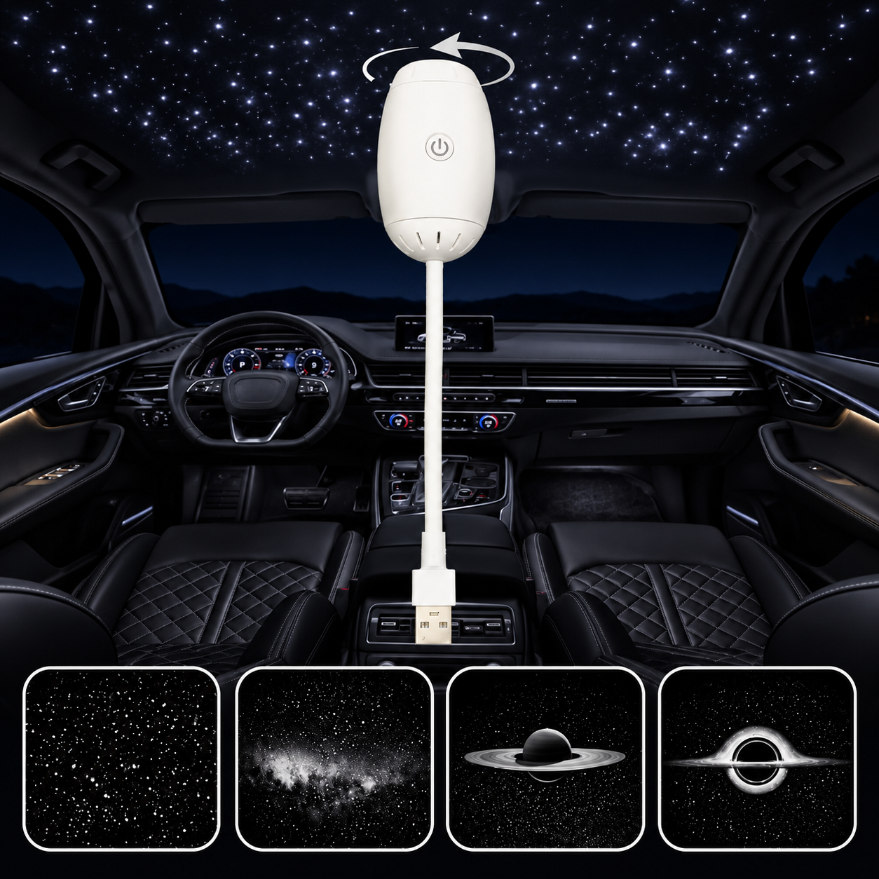 USB Galaxy Projector – Decorative Star & Galaxy Night Light