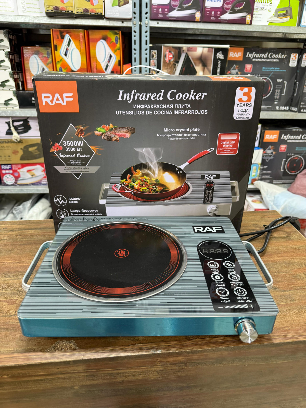 RAF Premium 3500W Infrared Cooker – Digital Control