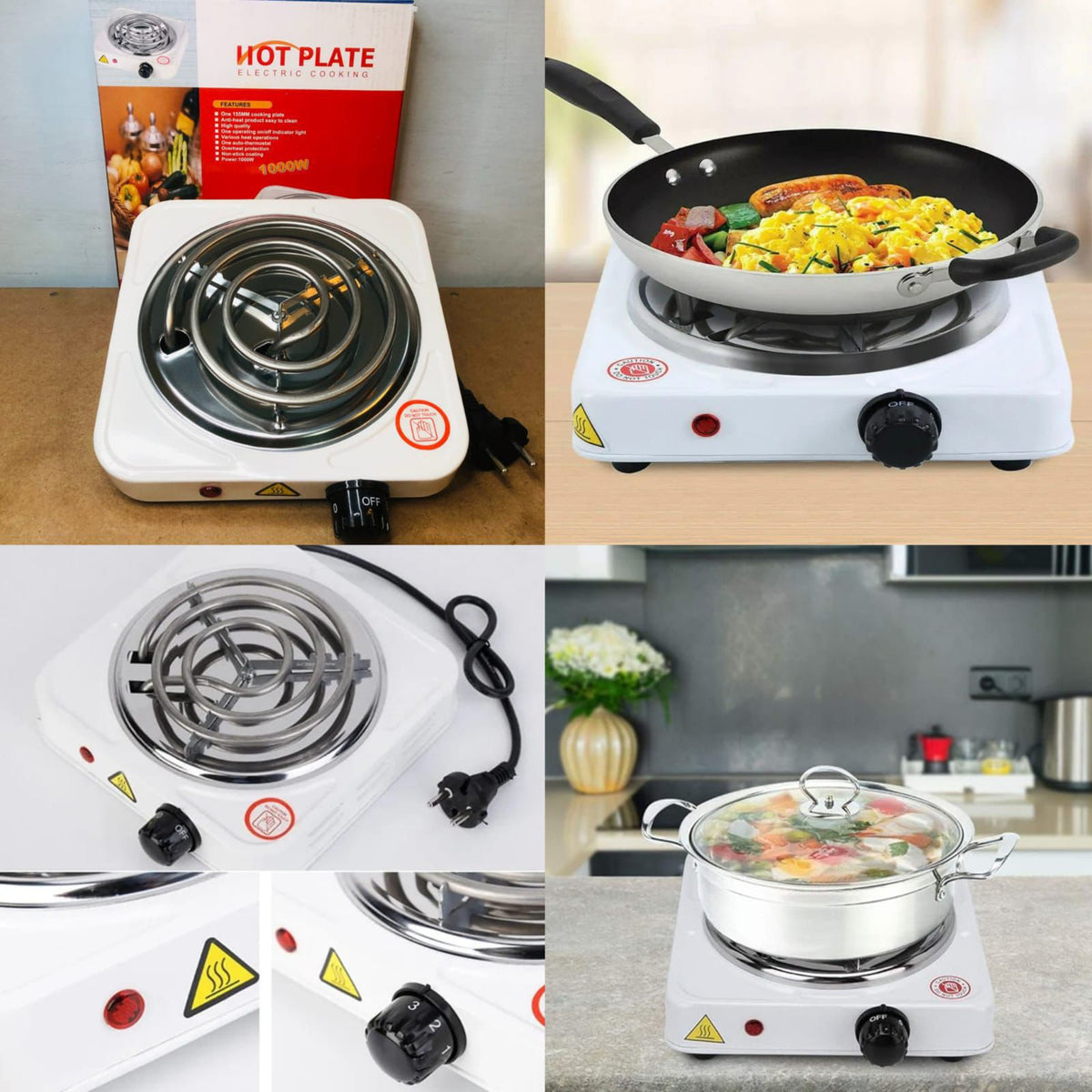 RAF Single Electric Hot Plate 1000W – Portable Stove