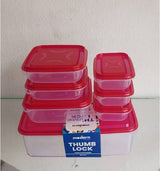 7-Piece Thumb Lock Storage Container Set – Multipurpose Organizer