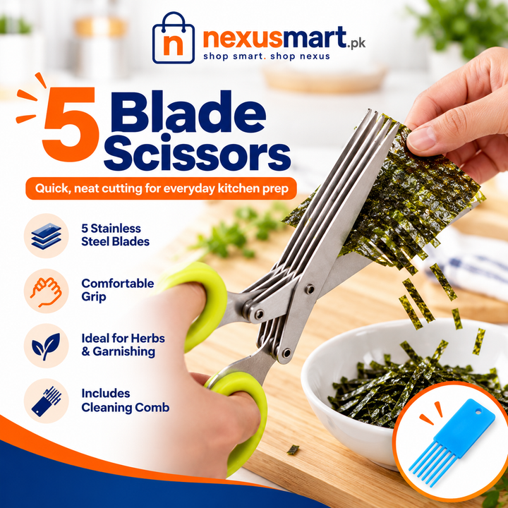 5-Blade Scissors – Multi-Blade Cutting Scissors