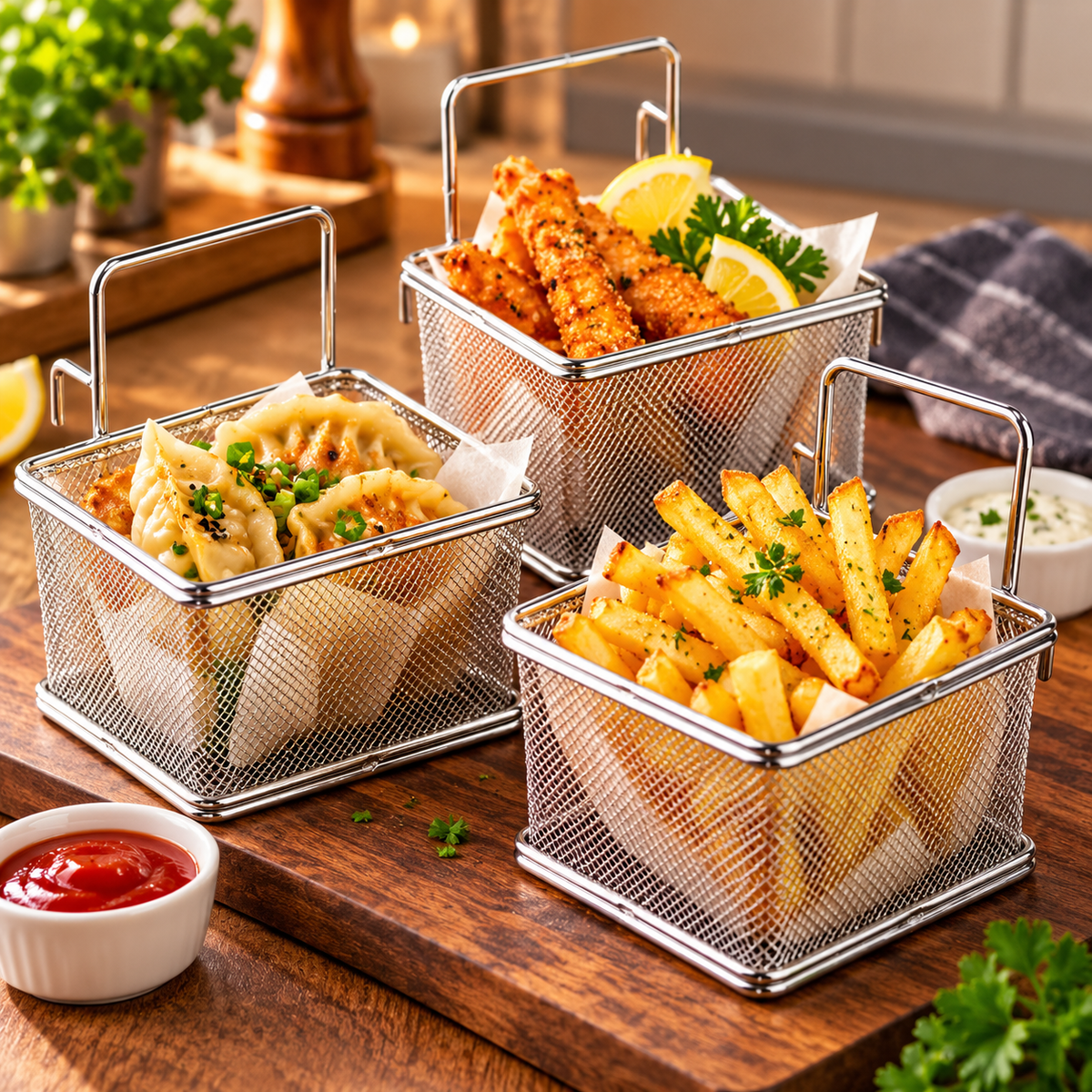 Deep Fry Strainer – Kitchen Frying & Food Draining Tool