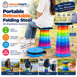 Portable Retractable Folding Stool – Collapsible Lightweight Seat for Camping & Travel