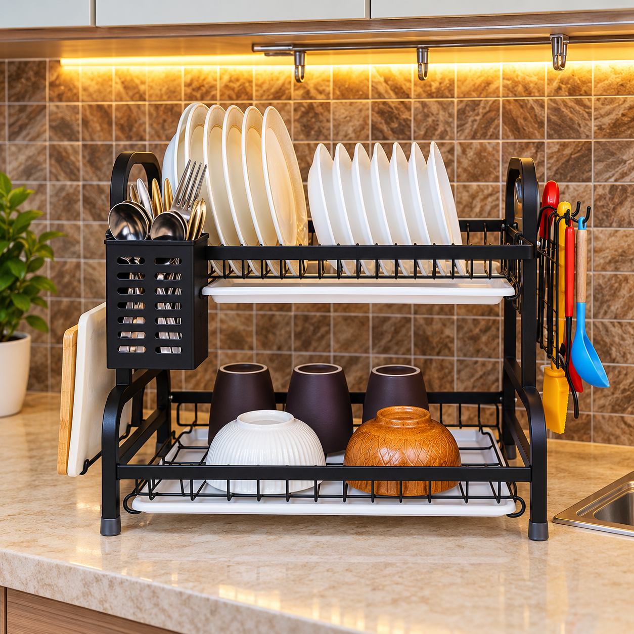 Iron dish rack