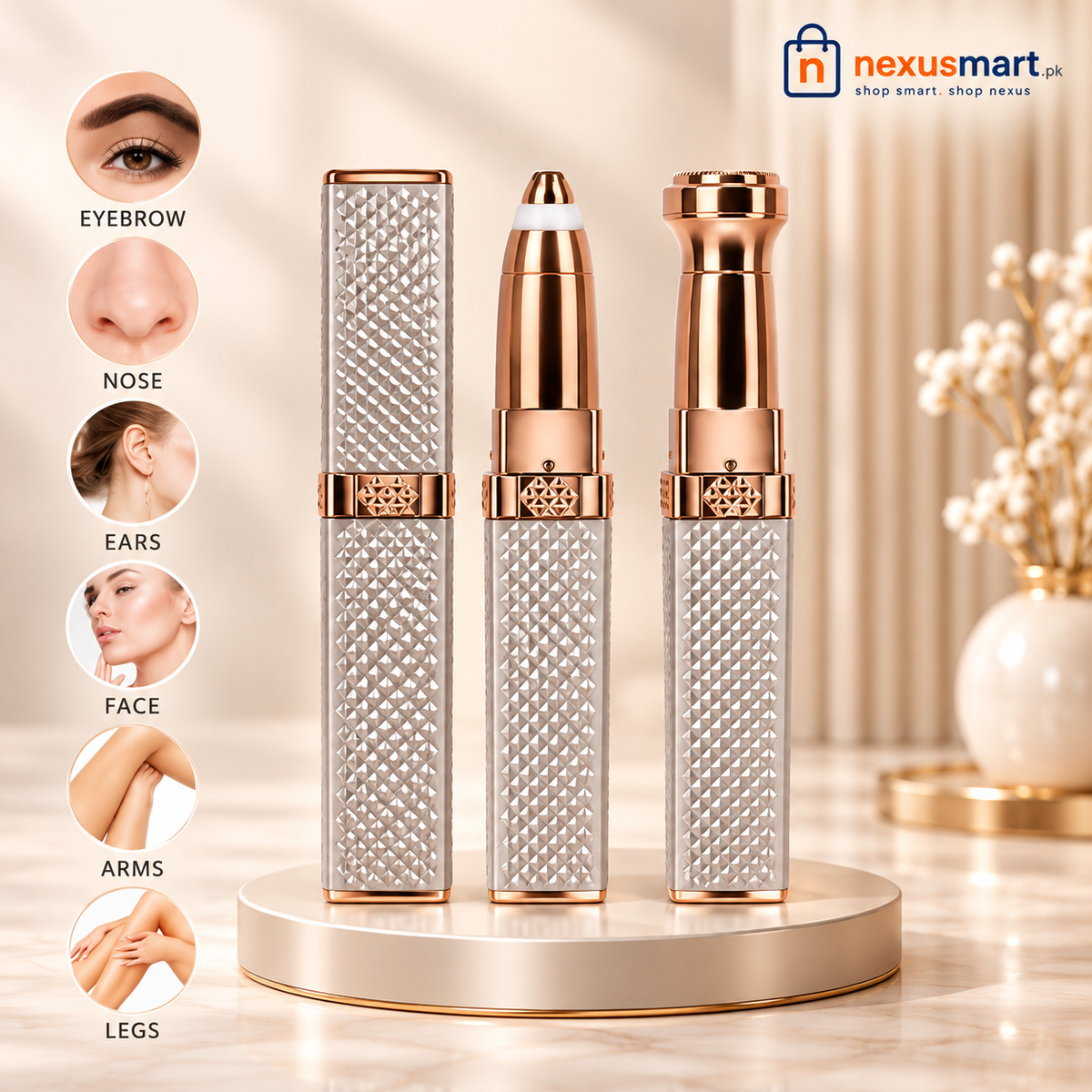 2-in-1 Eyebrow & Facial Hair Remover with Storage Box