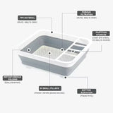 Foldable Dish Drainer Rack with Utensil Holder