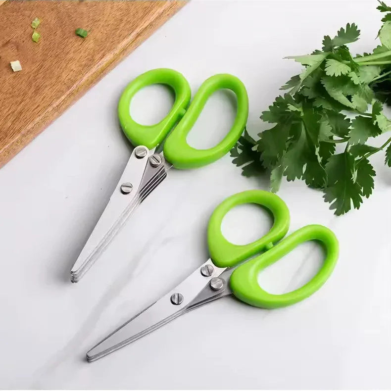 5 Blade Cutting Scissors for Kitchen Use