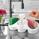 3 in 1 Dish Soap Dispenser with Sponge Holder