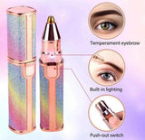 Glitter Eyebrow Trimmer 2 in 1 Rechargeable - Precision Hair Removal Tool