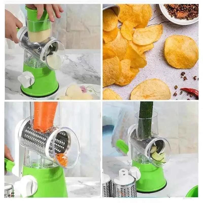 3 in 1 Manual Vegetable Cutter Slicer for Effortless Food Prep