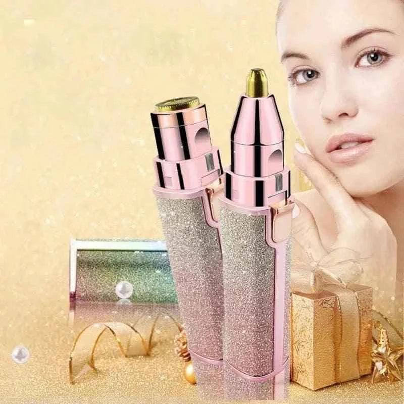 Glitter Eyebrow Trimmer 2 in 1 Rechargeable - Precision Hair Removal Tool