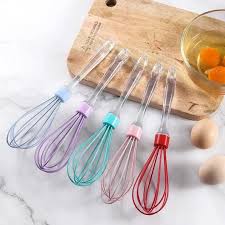 Manual Silicone Whisk – Egg Beater for Baking & Cooking