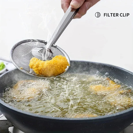 Frying Tong with Strainer Stainless Steel Kitchen & Cooking view 6 - Nexusmart Pakistan
