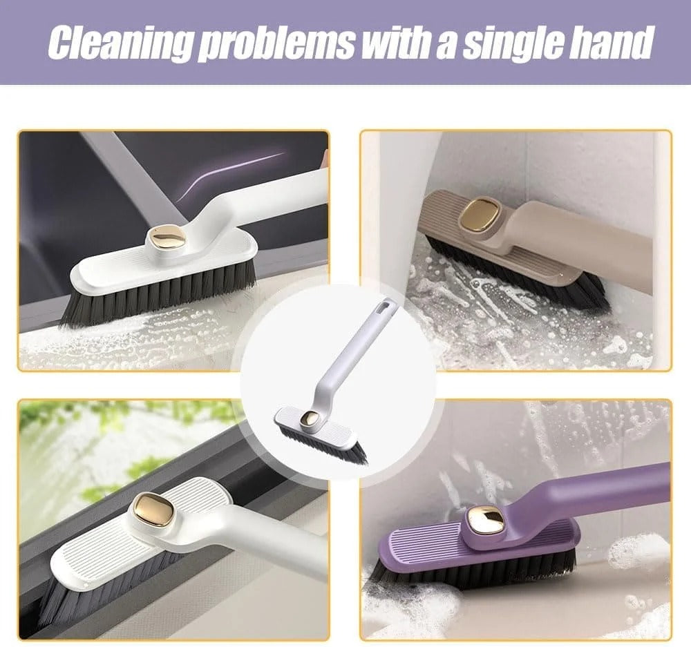 360° Rotating Crevice Cleaning Brush – Hard Bristle Gap & Toilet Cleaning Tool