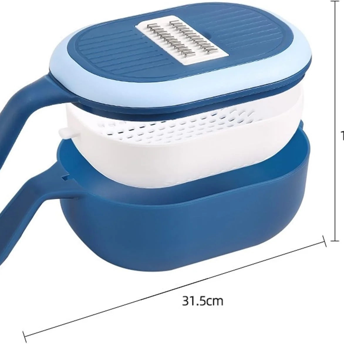 Multifunctional Vegetable Slicer with Drain Basket & Storage Container