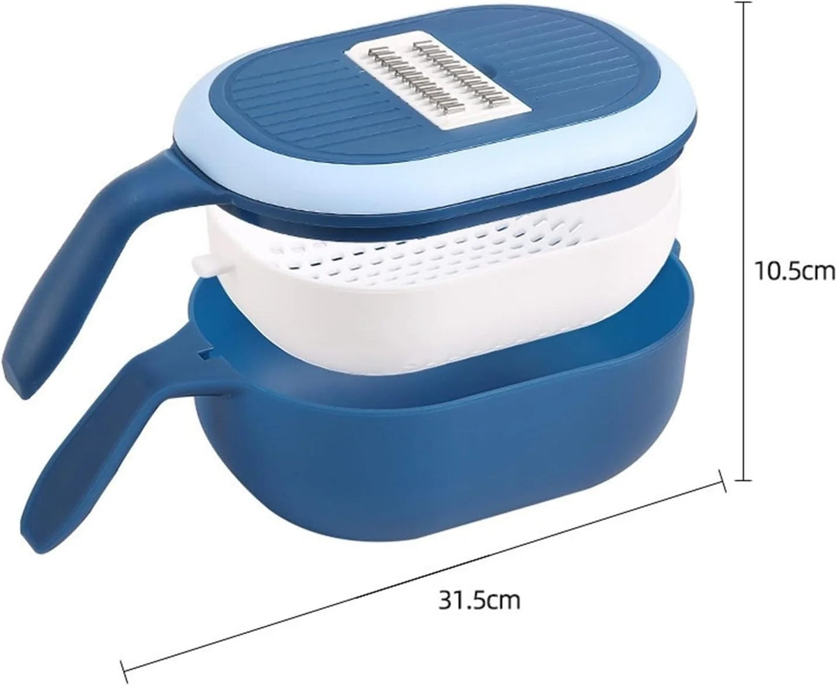 Multifunctional Vegetable Slicer with Drain Basket & Storage Container