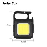 COB Rechargeable Keychain Flashlight – 3-Mode Pocket Light with Magnet & Stand
